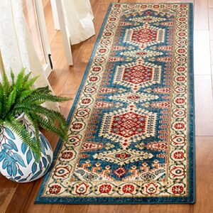 SAFAVIEH Kashan Collection 3'3" x 4'10" Red / Ivory KSN308Q Traditional Oriental Non-Shedding Living Room Bedroom Accent Rug