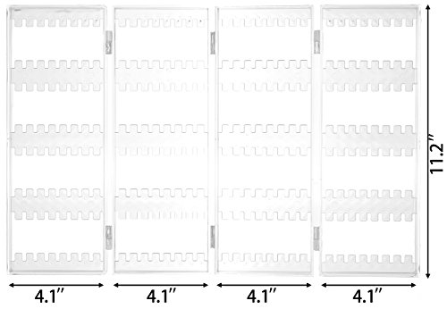 Sooyee Earring Holder Organizer,256 Holes 5 Tiers Stud Earring Organizer,4 Doors Foldable Necklace Organizer Jewelry Holder,Acrylic Earring Display Stands for Selling,Clear