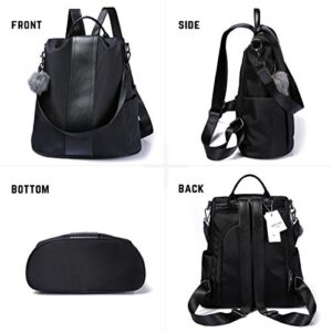 PINCNEL Women Backpack Purse Waterproof Nylon Anti-theft Rucksack Lightweight Shoulder Bag