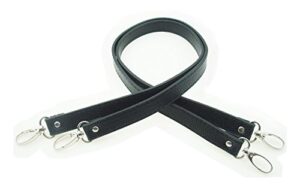 5afashion one pair 25″ leather wristlet bag handles,replacement tote should handles,purse straps,wallet bag handle straps (black)