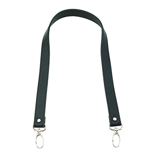 5Afashion One Pair 25" Leather Wristlet Bag Handles,Replacement Tote Should handles,Purse Straps,Wallet Bag Handle Straps (black)