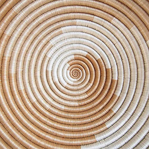 African Basket- Sokoke/Rwanda Basket/Woven Bowl/Sisal & Sweetgrass Basket/Tans, White