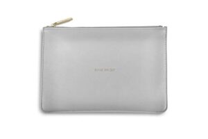 katie loxton perfect pouch shine bright cloud grey women’s vegan leather clutch handbag