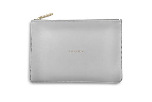 KATIE LOXTON Perfect Pouch Shine Bright Cloud Grey Women's Vegan Leather Clutch Handbag