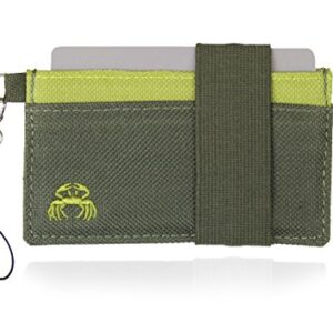 Crabby Wallet - Thin Minimalist Front Pocket Wallet - Credit Card Holder - Small Travel Wallets -  Compact Wallets For Men and Women -  Carry Cards, Cash, Phone, Keys- Secure Canvas Wallet - Scipio