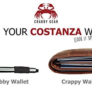 Crabby Wallet - Thin Minimalist Front Pocket Wallet - Credit Card Holder - Small Travel Wallets -  Compact Wallets For Men and Women -  Carry Cards, Cash, Phone, Keys- Secure Canvas Wallet - Scipio