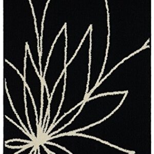 Garland Rug Grand Floral Area Rug, 30 x 46, Black/Ivory