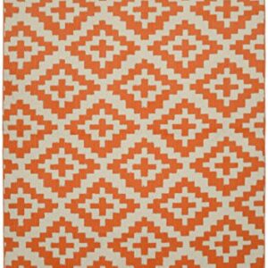 Garland Rug Southwest Area Rug, 5 x 7, Orange/Ivory