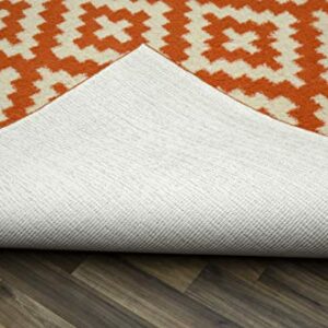 Garland Rug Southwest Area Rug, 5 x 7, Orange/Ivory