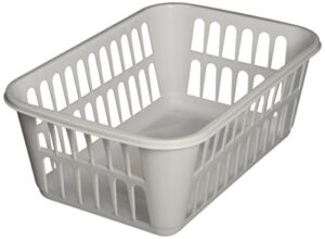 sterilite, medium plastic basket, white