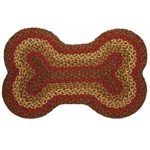 ihf rugs cinnamon braided dog bone rug