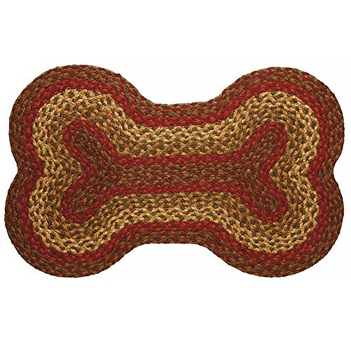 IHF Rugs Cinnamon Braided Dog Bone Rug