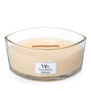 WoodWick Ellipse Scented Candle, Honeysuckle, 16oz | Up to 50 Hours Burn Time