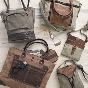 Mona B Dakota Shoulder Bag M-3804, Beige, Brown, 20" x 13.5" x 4"