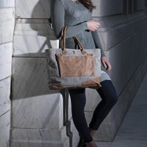Mona B Dakota Shoulder Bag M-3804, Beige, Brown, 20" x 13.5" x 4"