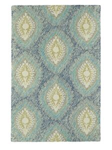 kaleen rugs mtg08-17-3656 montage collection-blue area rug, 3’6″ x 5’6″