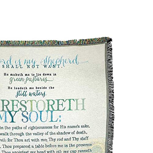 Dicksons He Restoreth My Soul Psalm 23 All Cotton 52 x 68 Tapestry Throw Blanket