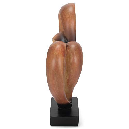 Dicksons It Takes Three Heart and Cross Brown 8.5 x 9.5 Resin Stone Pedestal Table Top Decoration