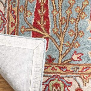 SAFAVIEH Heritage Collection 2'6" x 6' Blue/Ivory HG735A Handmade Traditional Oriental Premium Wool Runner Rug