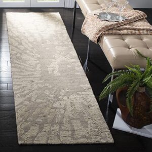 safavieh bella collection 2’3″ x 6′ winter taupe bel656a handmade premium wool runner rug