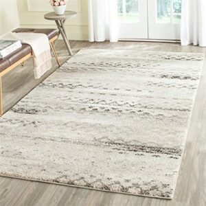 SAFAVIEH Retro Collection 8' x 10' Cream/Grey RET2136 Modern Abstract Non-Shedding Living Room Bedroom Dining Home Office Area Rug