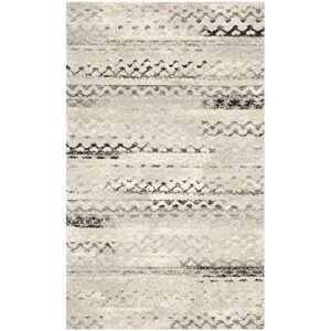 SAFAVIEH Retro Collection 8' x 10' Cream/Grey RET2136 Modern Abstract Non-Shedding Living Room Bedroom Dining Home Office Area Rug