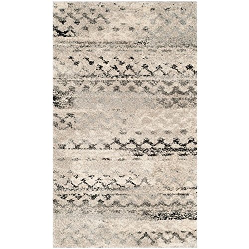 SAFAVIEH Retro Collection 8' x 10' Cream/Grey RET2136 Modern Abstract Non-Shedding Living Room Bedroom Dining Home Office Area Rug