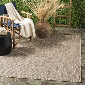 safavieh courtyard collection 5’3′ x 7’7′ natural/black cy8521 indoor/ outdoor patio backyard mudroom area rug