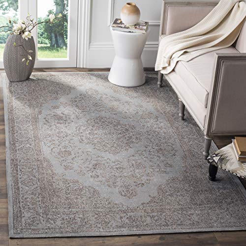 SAFAVIEH Classic Vintage Collection 8' x 10' Grey CLV121D Oriental Medallion Cotton Area Rug