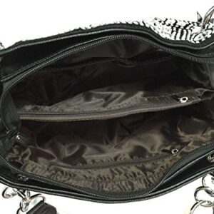 Zzfab Gem Studded Rhinestone Concealed and Carry Purse Black