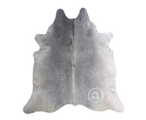 genuine grey cowhide rug xl 6 x 7-8 ft. 180 x 240 cm