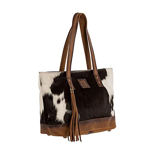 STS Ranchwear Women's Western Classic Cowhide Tote Handbag, Multicolored