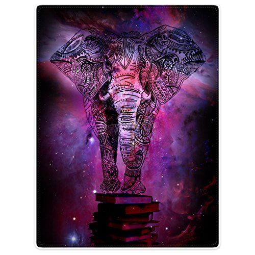 Throw Blankets Fleece Blanket for Sofa Bed Mandala Elephant India Style Galaxy Nebula Book 60" x 80"
