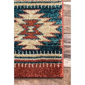 nuLOOM Margene Tribal Diamond Area Rug, 4' x 6', Red