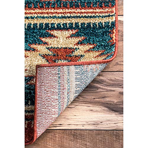 nuLOOM Margene Tribal Diamond Area Rug, 4' x 6', Red