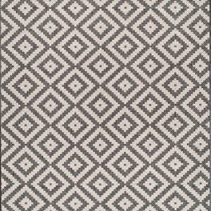 nuLOOM Marybelle Tribal Diamond Indoor/Outdoor Area Rug, 5' 3" x 7' 6", Grey