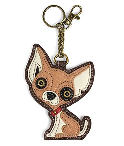 Chala Key Fob"Chihuahua" Brown