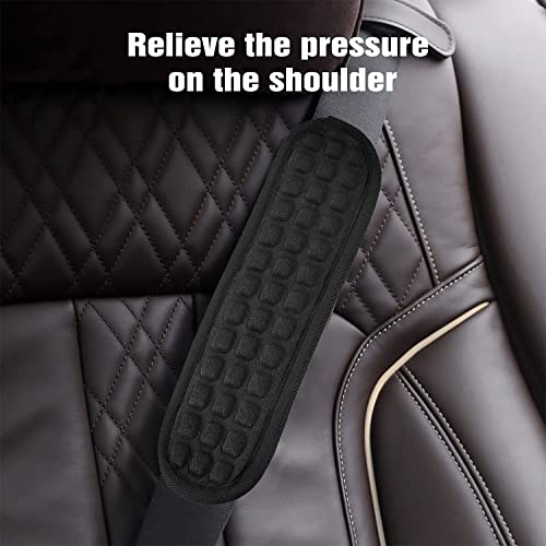 Qishare 2PCS Shoulder Pad Detachable Shoulder Strap Pad Soft Air Cushion Replacement Pad for Strap Guitar Pad (Black, 2PCS)