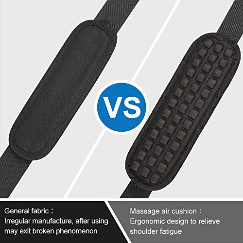 Qishare 2PCS Shoulder Pad Detachable Shoulder Strap Pad Soft Air Cushion Replacement Pad for Strap Guitar Pad (Black, 2PCS)