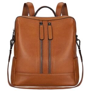 s-zone women genuine leather backpack casual convertible shoulder bag purse