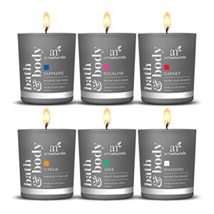 artnaturals scented candle gift set – (6 x 2 oz / 60g) – aromatherapy set of fragrance soy wax candles – made in usa with essential oils – for stress relief and relaxation