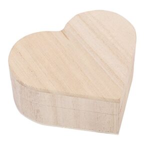 yosoo handcrafted wooden storage box heart shaped jewelry box container organizer portable