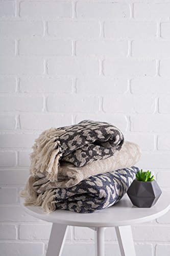 DII Bold Eclectic Leopard Woven Throw, 50x60, Tan with White Spots