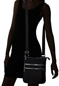 Baggallini Womens Comrade 3-zip Crossbody Cross Body Handbag, Black With Sand Lining, One Size US