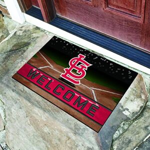 FANMATS 21934 Team Color Crumb Rubber St. Louis Cardinals Door Mat, 1 Pack