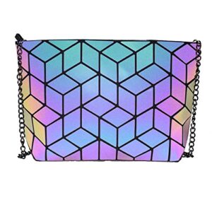 obvie geometric purse pu leather chain crossbody purse clutch purses for women