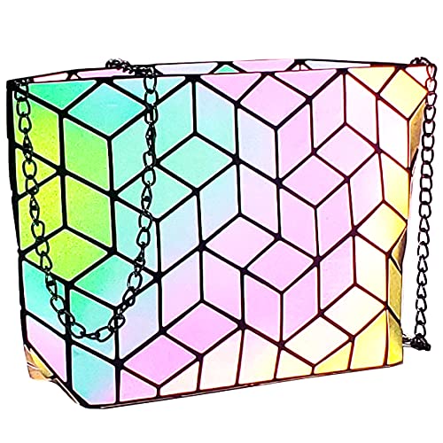 Obvie Geometric purse PU leather chain crossbody purse clutch purses for women