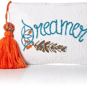 ale by Alessandra Women's Dreamer Plush Cotton Terry Cloth Clutch/Bikini Bag, White, One Size