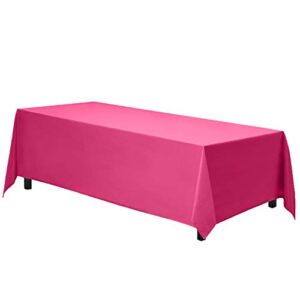 gee di moda rectangle tablecloth – 70 x 120 inch | fuchsia rectangular table cloth in washable polyester | great for buffet table, parties, holiday dinner, wedding & baby shower