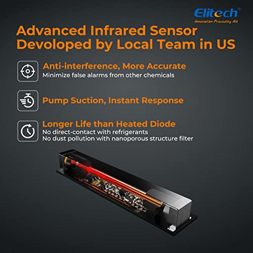 Elitech HVAC Refrigerant Leak Detector 10 Yrs Infrared Sensor Life Halogen Freon Sniffer, Air Conditioning Detection, Automotive Gas Finder, R22 R410A R134A R1234YF CFCs HCFCs HFCs, ILD-200